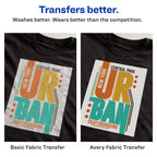 Avery Printable Heat Transfer Paper for Dark Fabrics, 8.5" x 11", Inkjet Printer Compatible