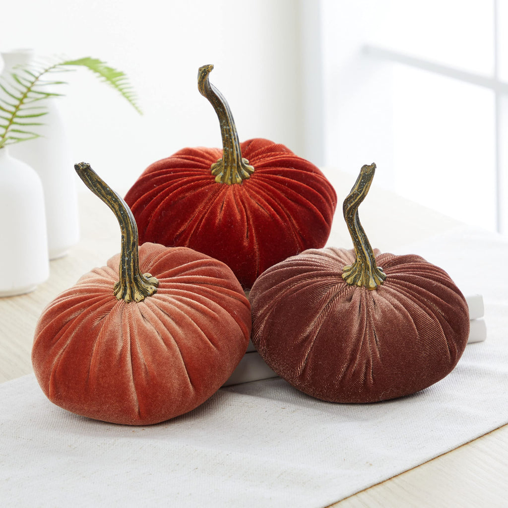 Your Heart's Content Small Velvet Pumpkin Set