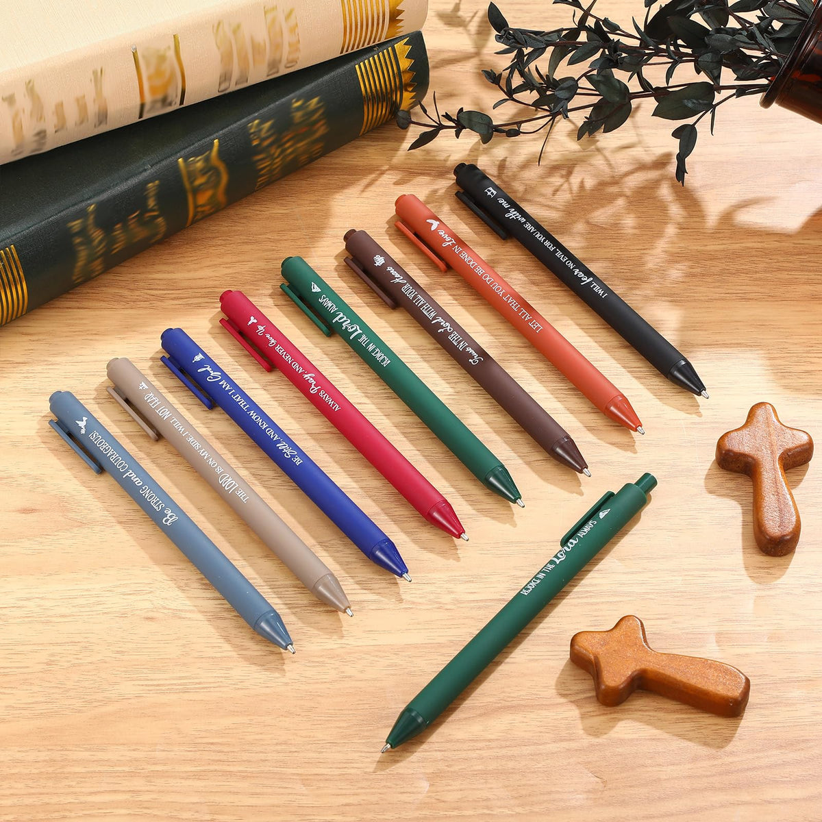 Sayglossy Pens Christian Pens Bulk - Dark Color / Bible Verse view 1