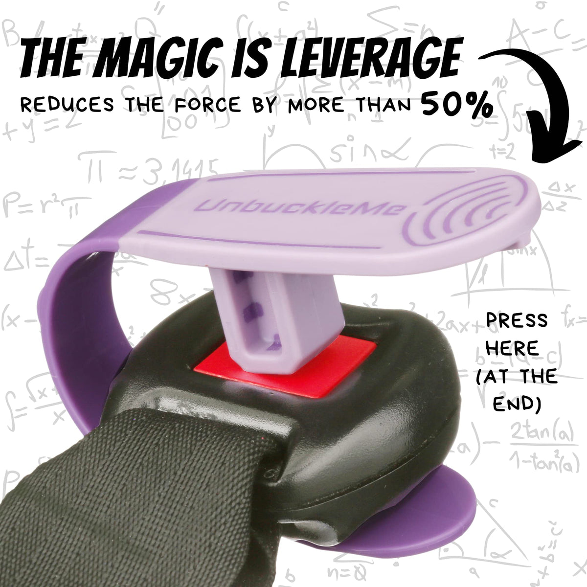 UnbuckleMe Car Seat Buckle Release Tool - Purple view 3