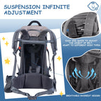 WIPHA Toddler Hiking Backpack Carrier - Navy Blue view 3