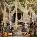 Qtisky Halloween Gauze Creepy Cloth