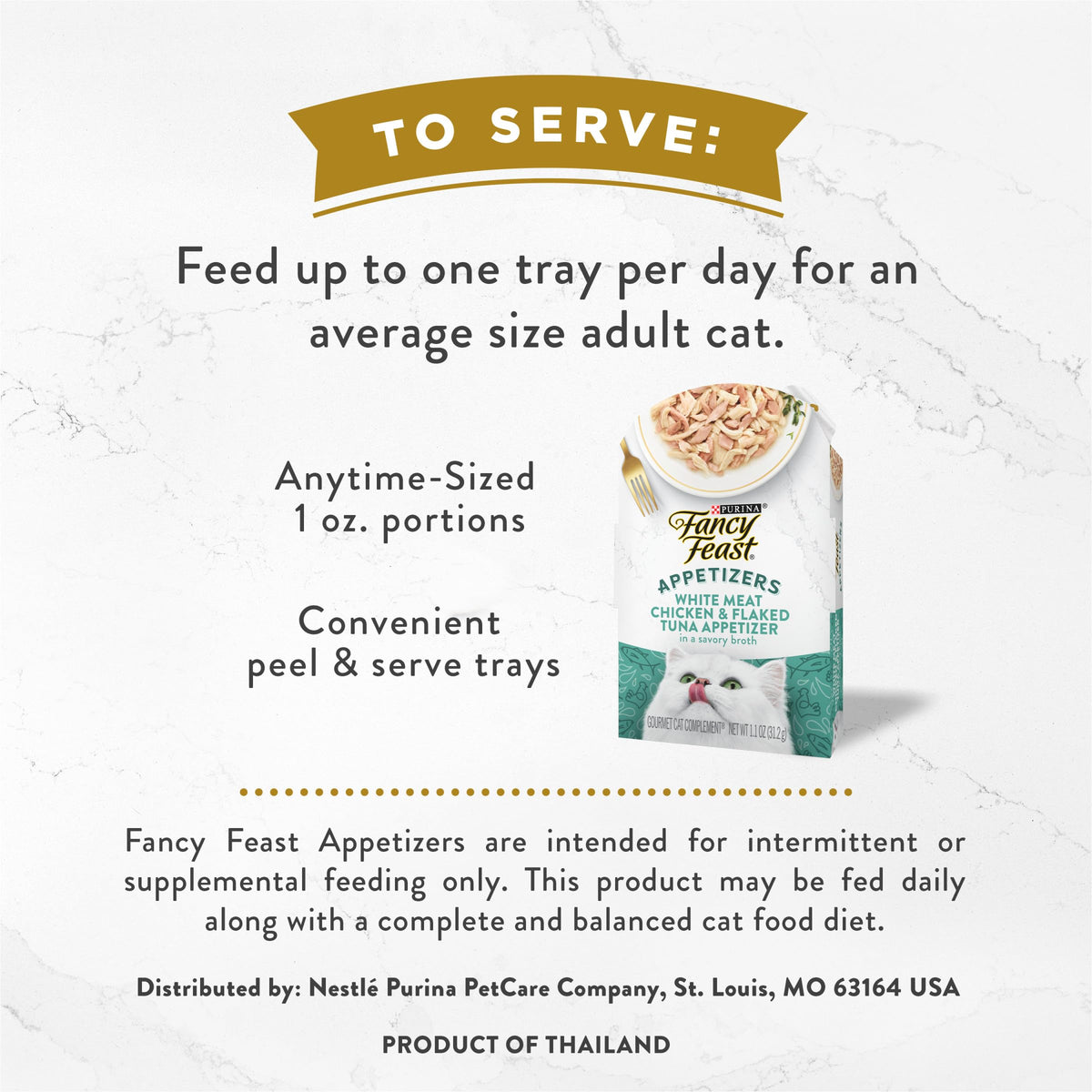 PURINA Fancy Feast Appetizers Lickable Grain Free Wet Cat Food Topper White Meat Chicken and Flaked Tuna Appetizer (Pack of 10)