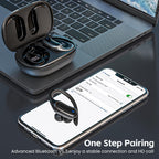 TRAUSI Wireless Earbuds Bluetooth Headphones - Jet Black view 4