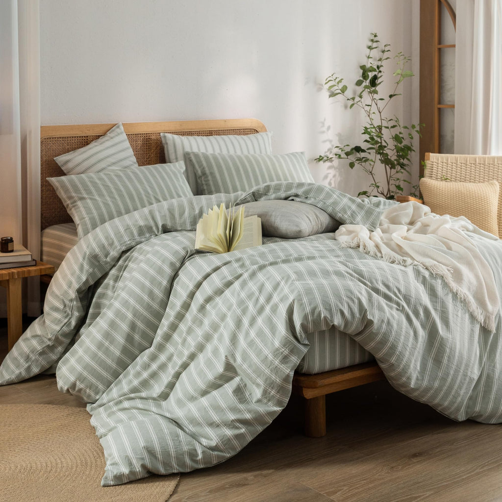 BESTOUCH Cotton Solid Duvet Cover Set - view 5