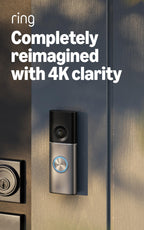 Ring Wired Doorbell 4K Pro (Newest Model), Retinal 4K with wide-angle video, 10x Enhanced Zoom, and Night Vision