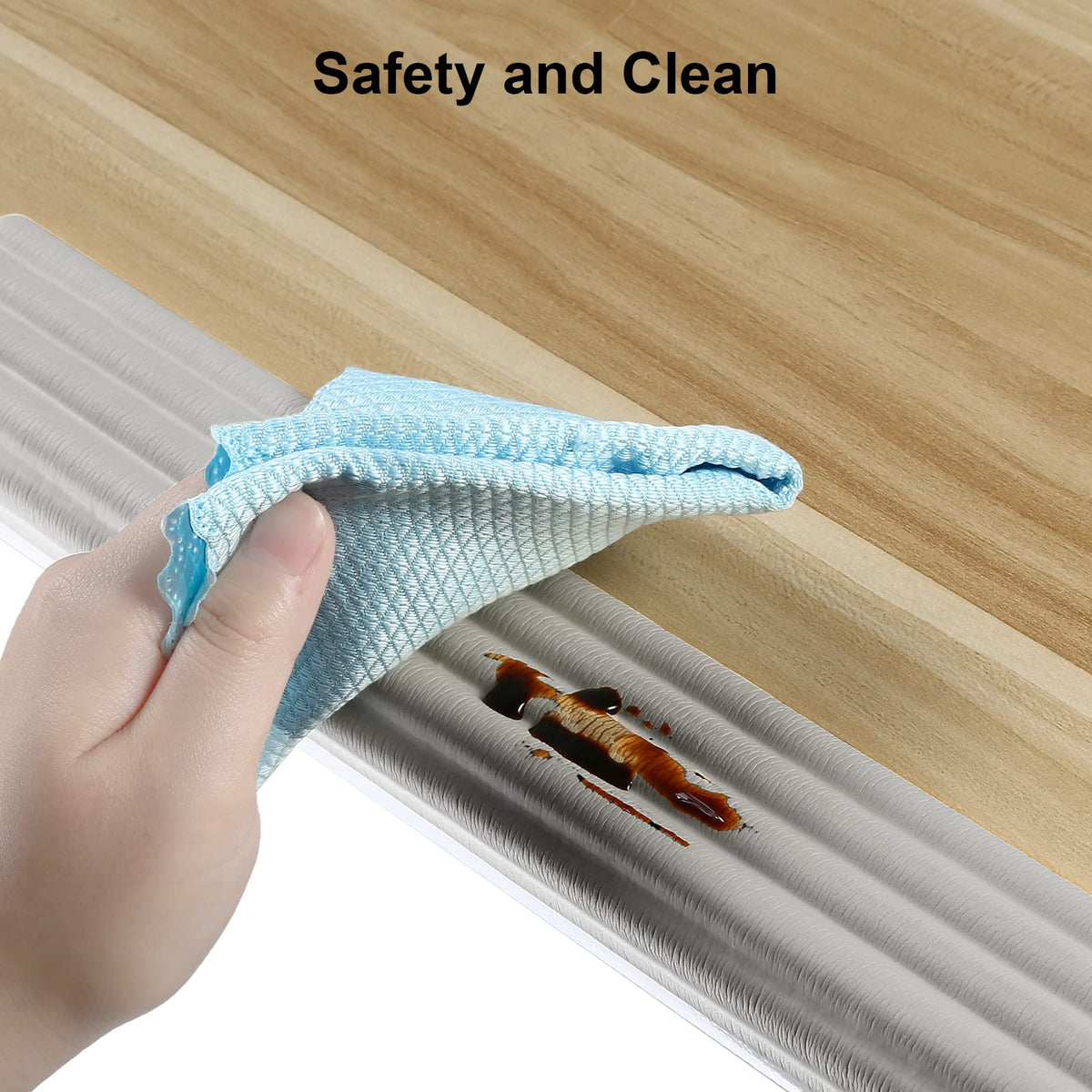 Dovesail Upgrade Baby Proofing Edge Guards 6.6ft Protector with 3M Adhesive Double Sided Tape - Gray - 16.4 Feet view 4