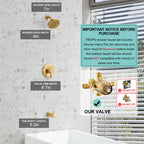 FROPO Shower Tub Faucet - Brushed Gold view 1