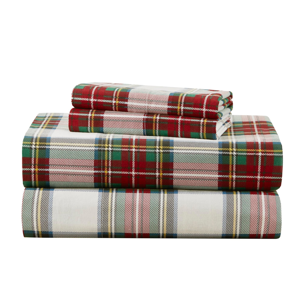 Comfort Spaces 100% Cotton Percale Sheets King Size Sheet Set, – 4 Piece (CS20-1913) (Pack of 4)