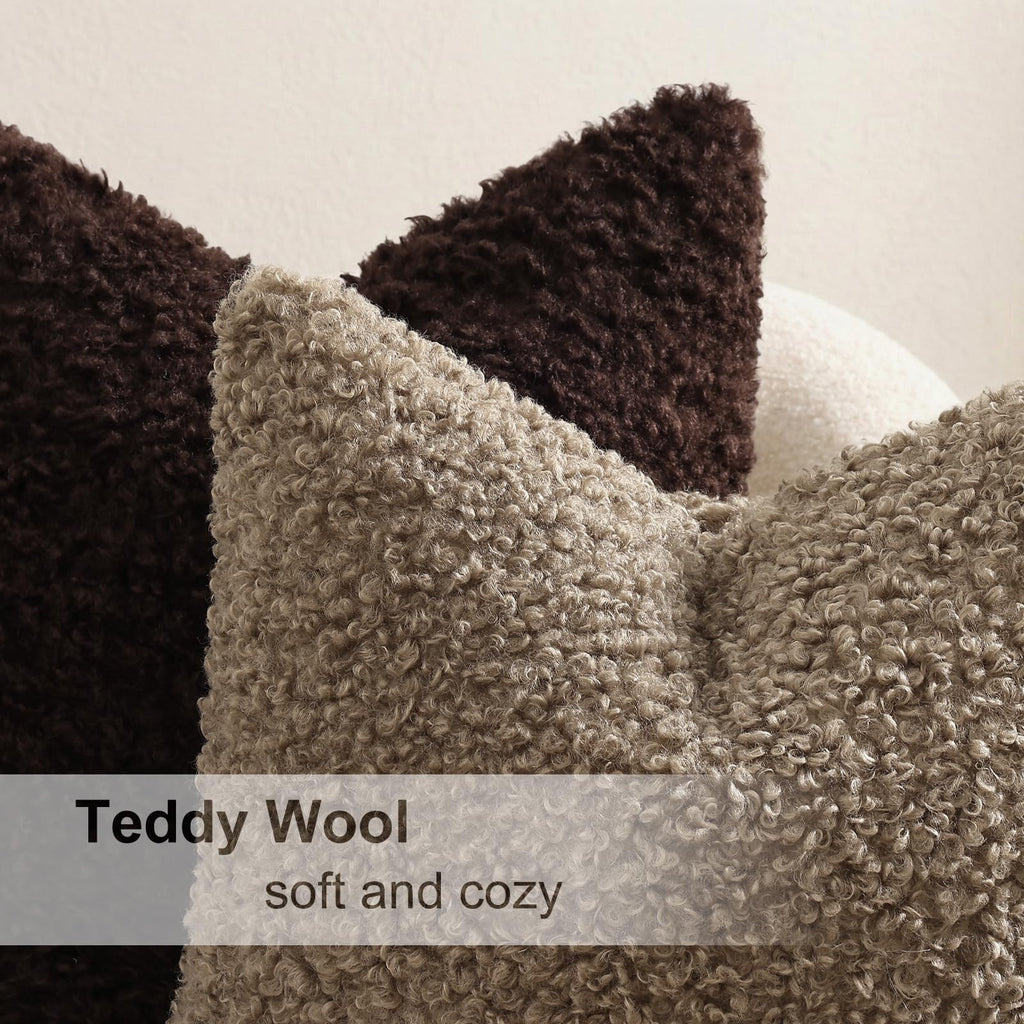 decorUhome Sherpa Decorative Throw Pillow Covers - view 12