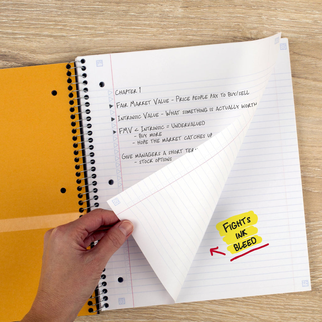 Five Star Spiral Notebook + Study App, 5 Subject, College Ruled Paper, 8-1/2" x 11", 200 Sheets, Fights Ink Bleed, Water Resistant Cover