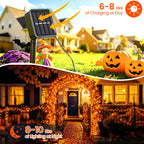 Moettany Solar String Lights Outdoor Waterproof - Orange view 1