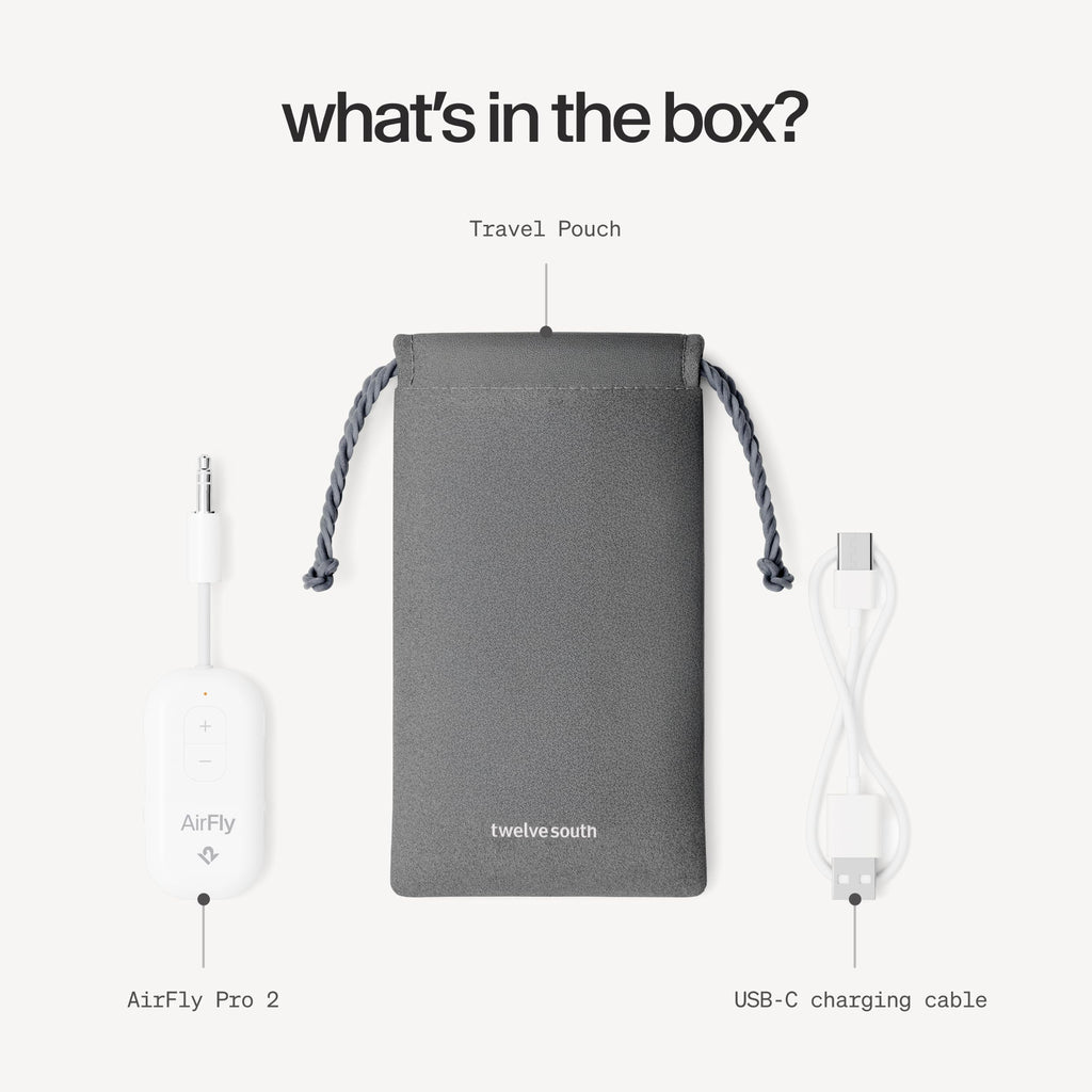 Twelve South AirFly Pro 2, Bluetooth Adapter, Pair 2 AirPods - White view 7