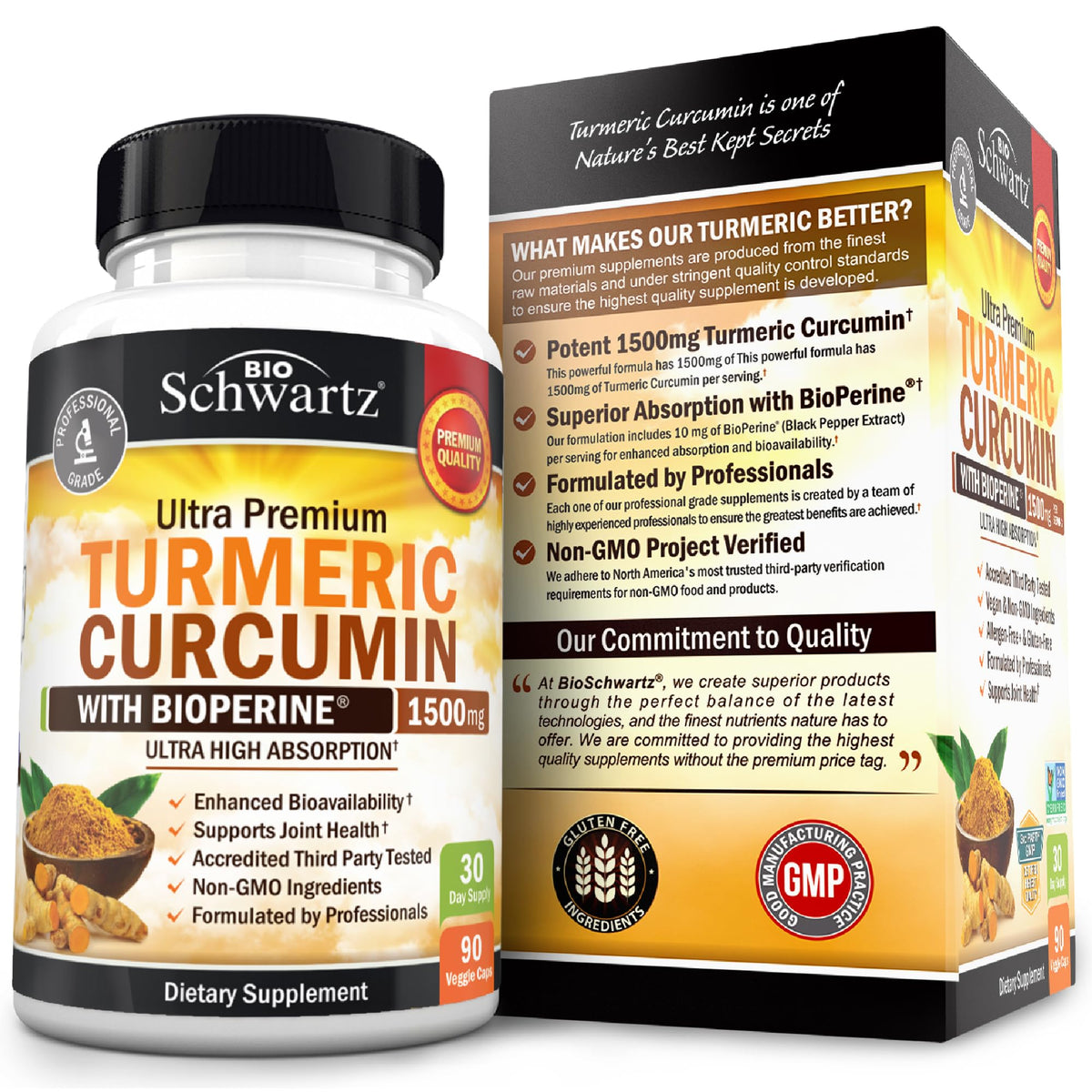 Turmeric Curcumin with Black Pepper Extract 1500mg