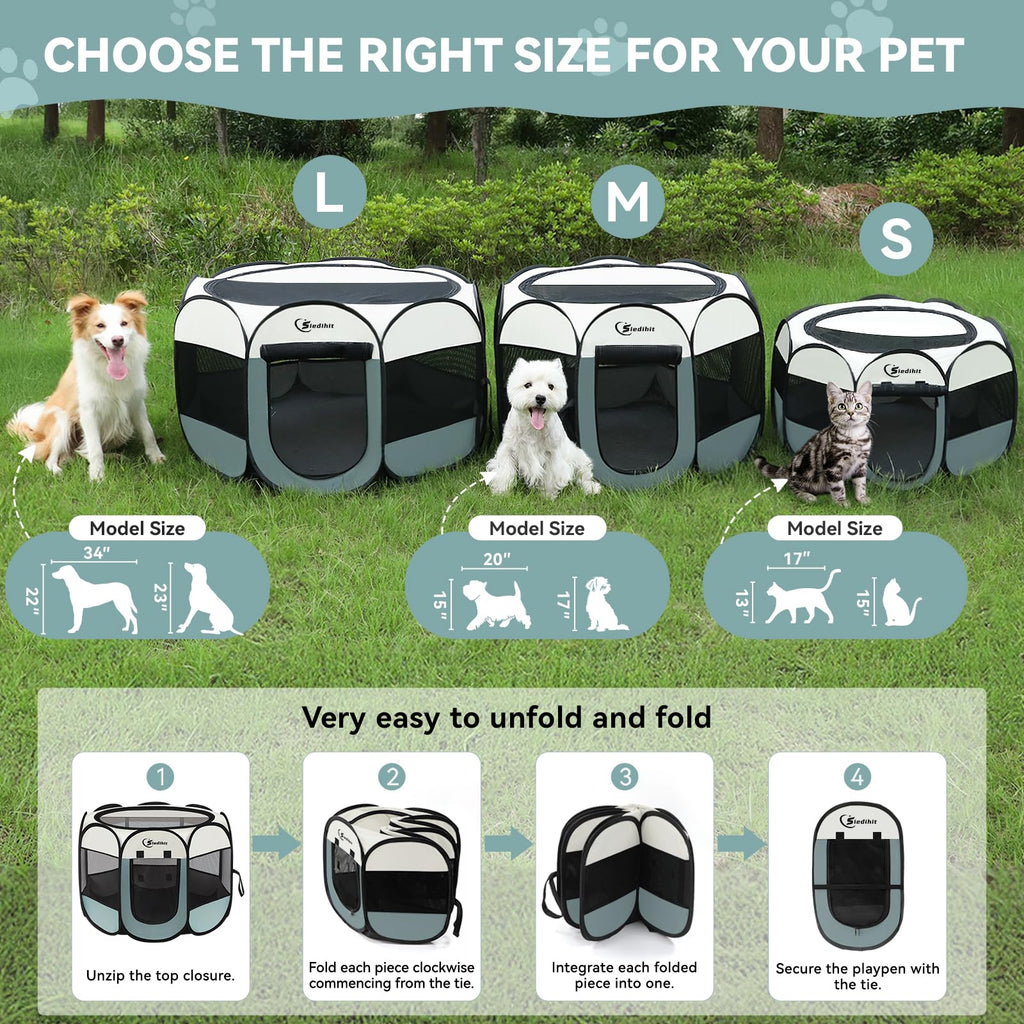 Siedihit Playpen Tent Crate Cage