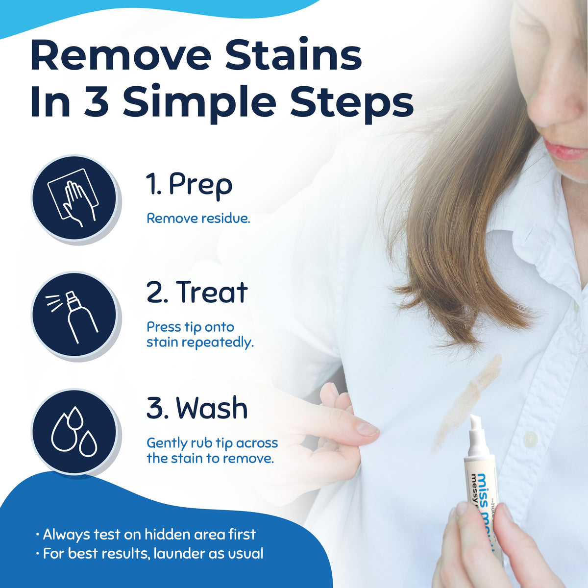 Miss Mouth's Messy Eater Stain Remover Pen, On-The-Go Travel, – 2 Pack (THS-HHS-STNRVPN-2P)