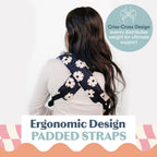 Ergonomic Hip-Healthy Baby Carrier, Front and Back Carry, 7-35 lbs - Black Floral view 5