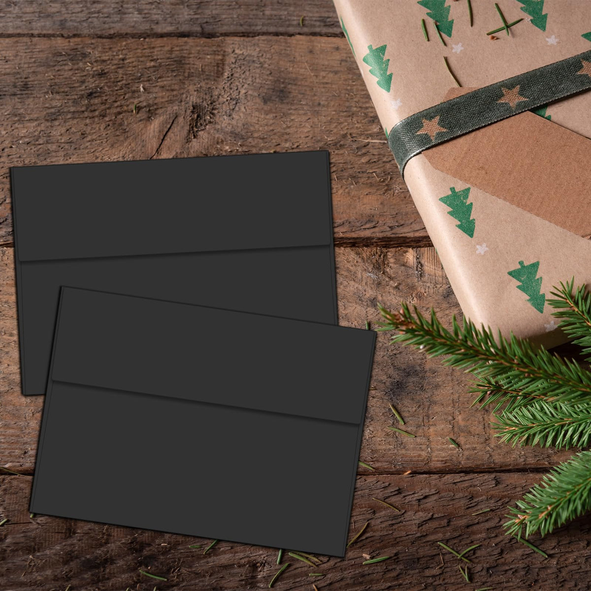 Ouzoustate A2 Invitation Envelopes 4.375x5.75 - black view 5