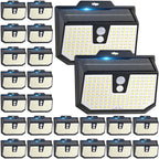Brightever 20 Packs Solar Motion Sensor Lights Outdoor Waterproof, Solar Powered Fence