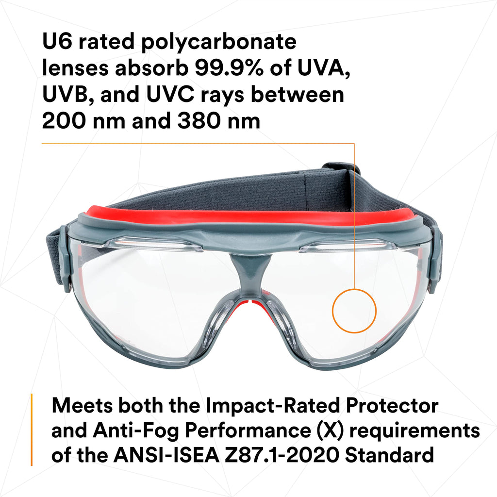 3M Safety Goggles, GoggleGear 500 Series, Scotchgard Anti-Fog Clear Lens (additional view 6)