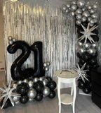 ADOINBY Balloons Arch Kit - Black and Silver view 6