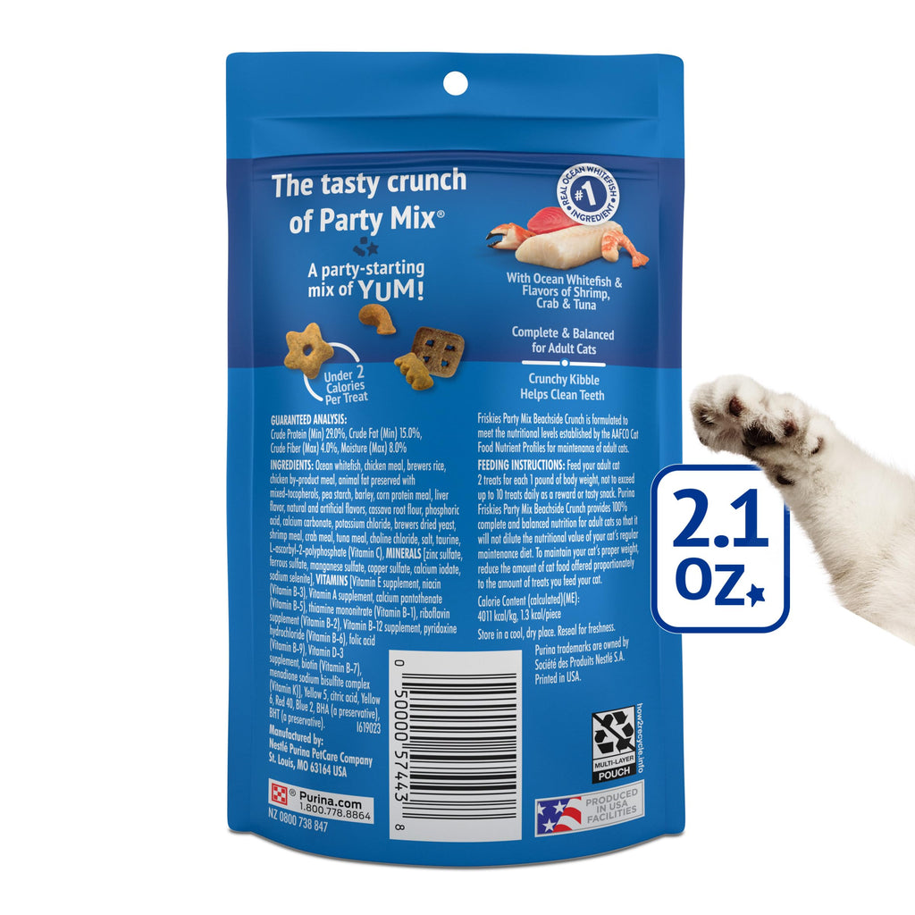 Friskies Purina Party Mix Beachside Crunch Cat Treats