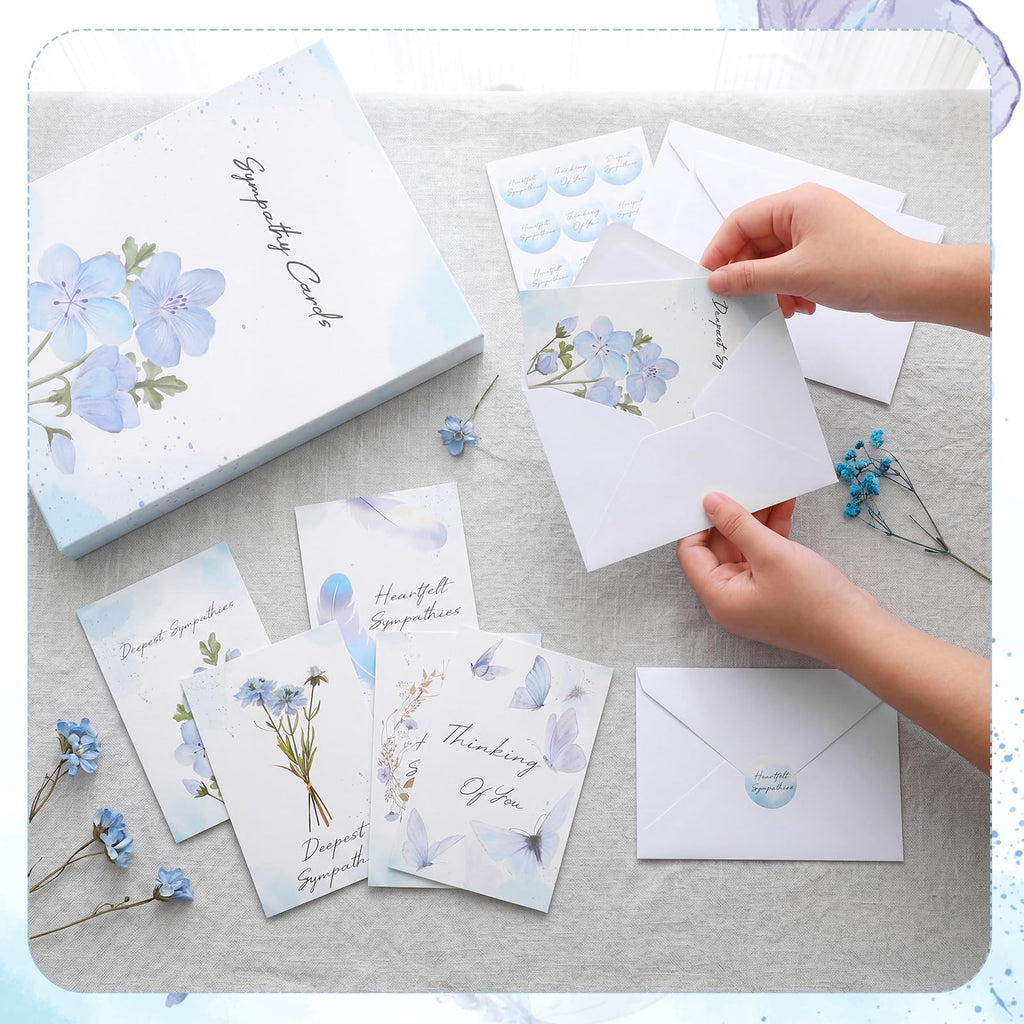 Sympathy Cards, 24 Pack Condolence Cards, 6x4in Thinking of You Card (additional view 5)
