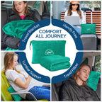 BEDELITE Travel Blanket with Bag, Jacquard Fleece Blanket 65"x40" - Teal view 3