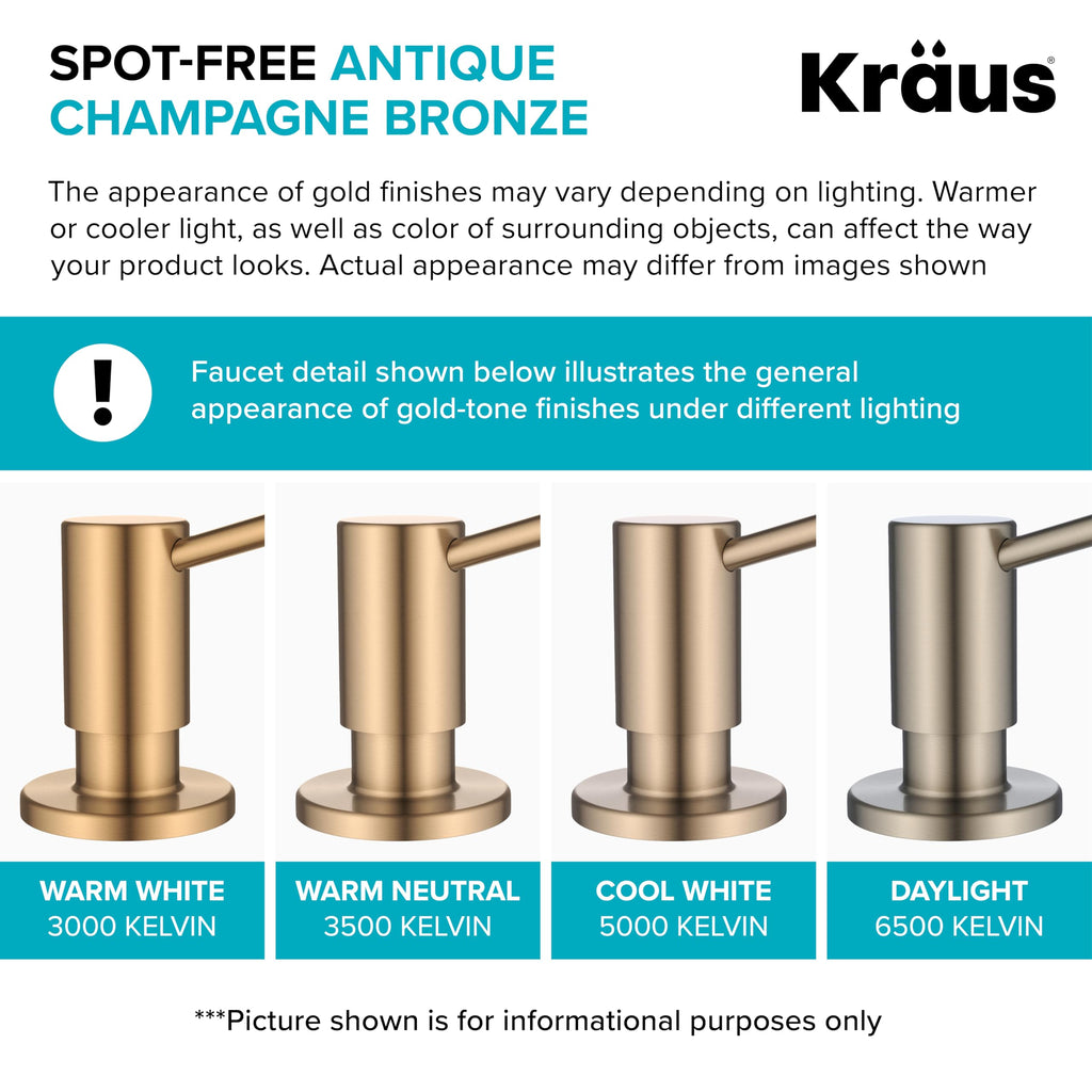 KRAUS Kitchen Soap and Lotion Dispenser in Spot-Free Antique Champagne Bronze, KSD-43SFACB (additional view 3)