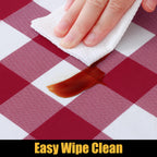Smiry Rectangle Picnic Table Cloth - Burgundy and White / 96" x 30" (Rectangular) view 3