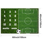 CSFOTO Soccer Theme Baby Monthly Milestone Blanket Football Sports Nursery Decor (additional view 5)
