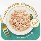 PURINA Fancy Feast Appetizers Lickable Grain Free Wet Cat Food Topper White Meat Chicken and Flaked Tuna Appetizer (Pack of 10)