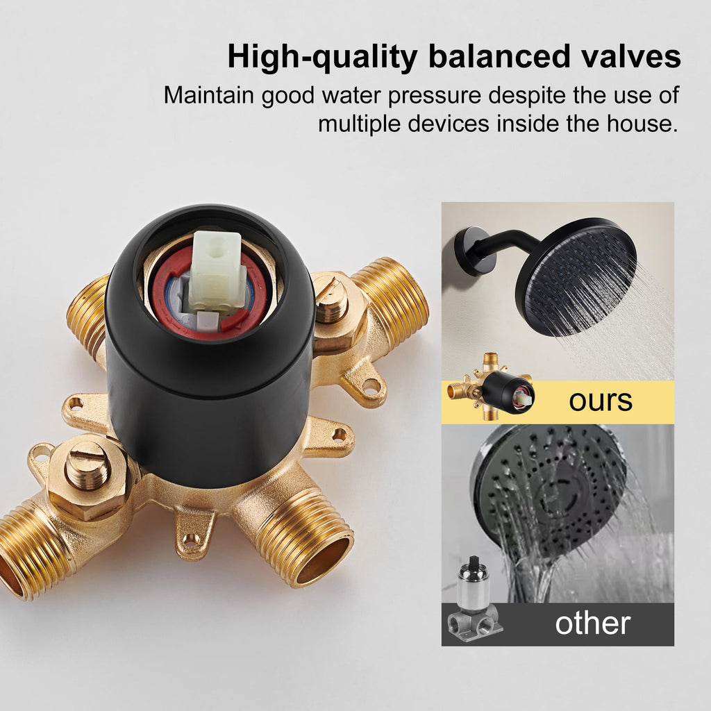 FROPO Shower Tub Faucet - Matte Black view 5