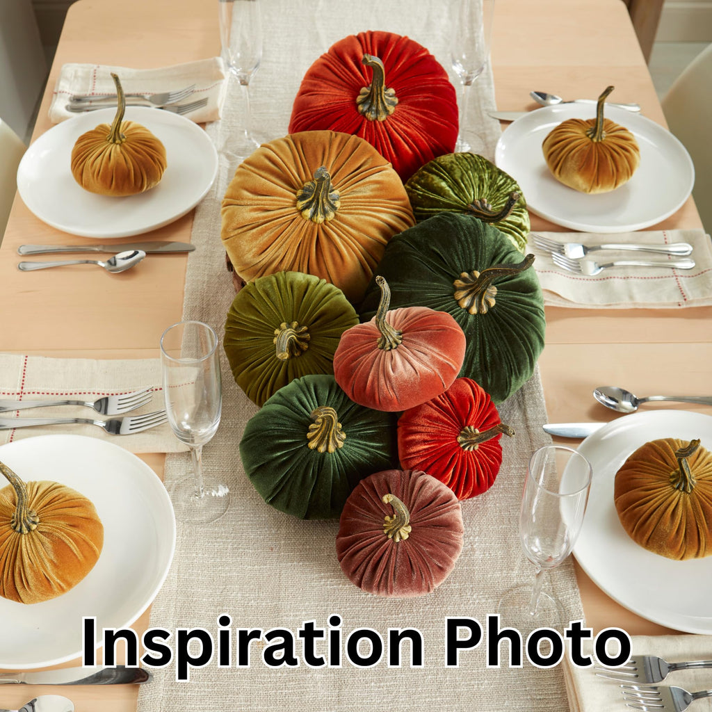 Your Heart's Content Small Velvet Pumpkin Set