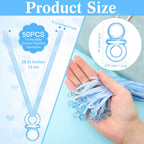Geetery 51 Pcs Baby Shower Game Pacifier Necklace - Blue / Bee view 2