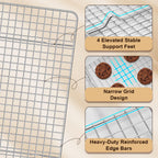 BRIOUT Cooling Rack for Baking - Silver / 8.5"x12"-2PC view 2