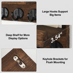 Lwenki Key Holder for Wall, Decorative Key and Mail Holder with Shelf Has Large