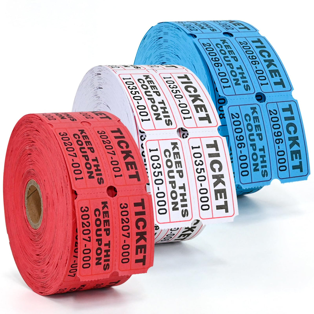LLIKED Raffle Tickets - 3000-white,blue and Red