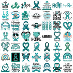 Love and Care Ovarian Cancer Patient Stickers,50PCs,Ovarian Cancer Festival Laptop Decals (additional view 1)