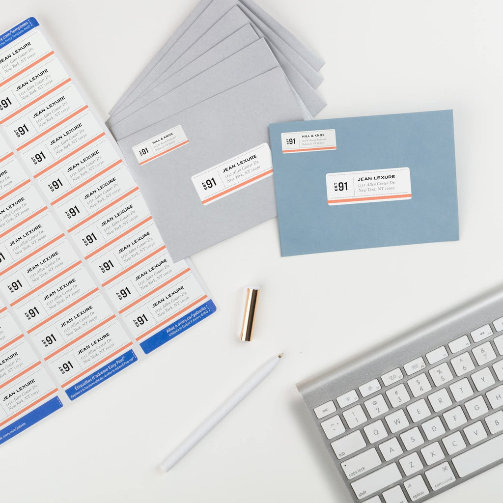 Avery Easy Peel Printable Address Labels, Sure Feed Technology, 1" x 2-5/8" Customizable (additional view 1)
