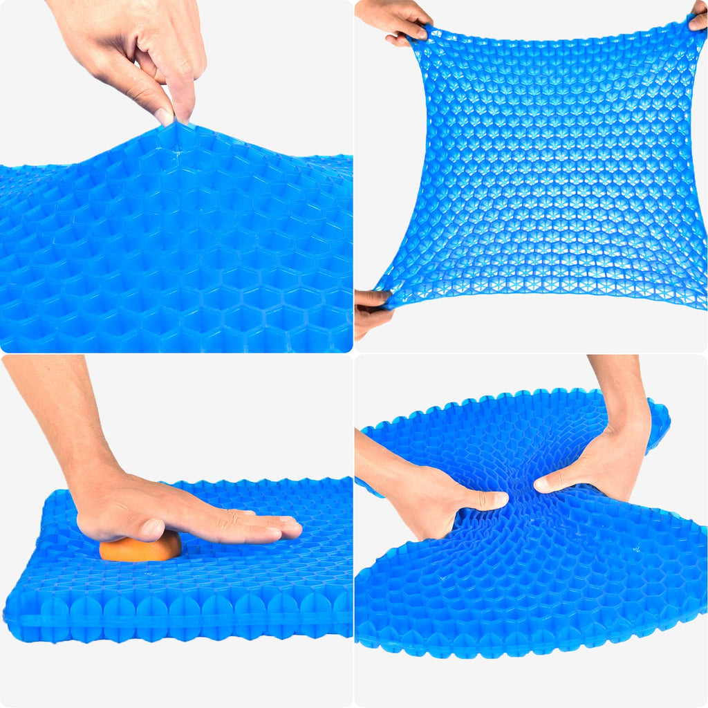 Gel Seat Cushion, Cooling Honeycomb Design for Office Chair Car Wheelchair