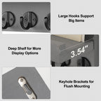 Lwenki Key Holder for Wall, Decorative Key and Mail Holder with Shelf Has Large