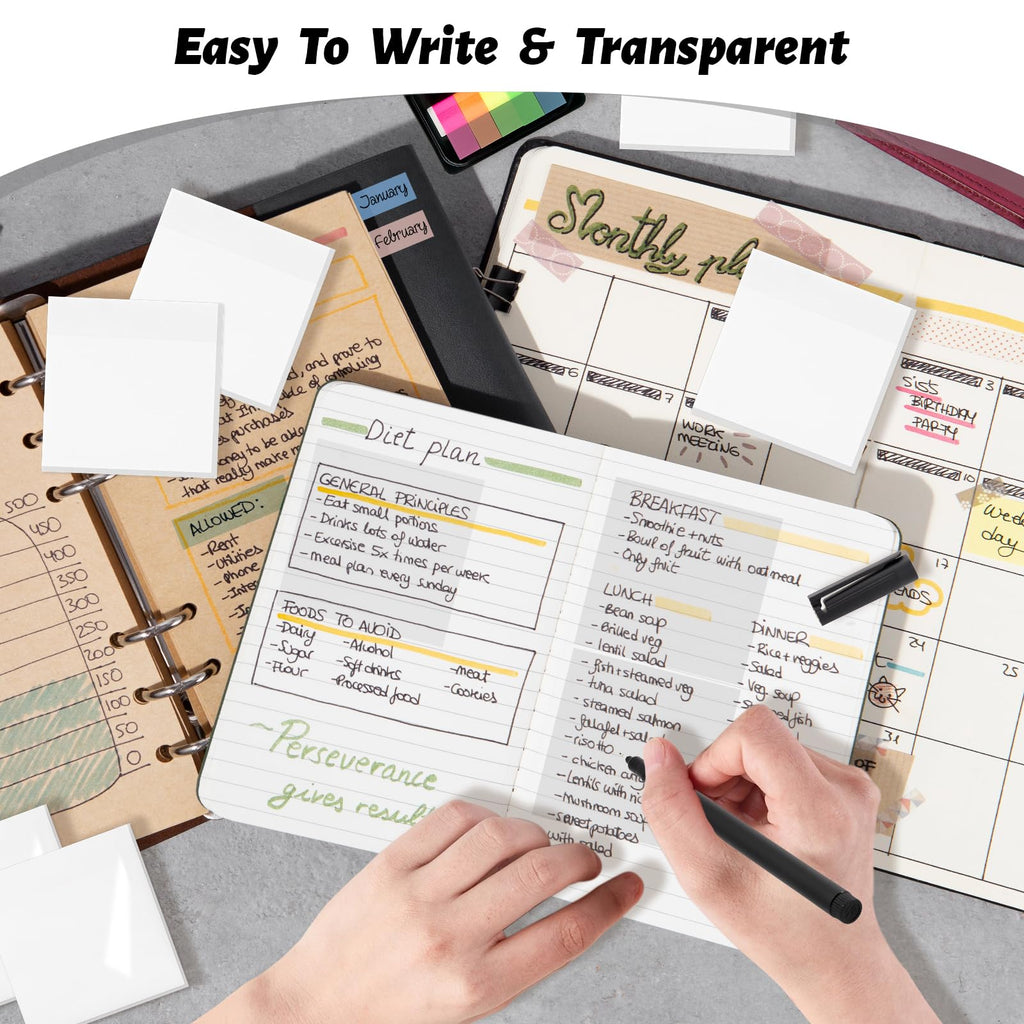 800 Sheets Transparent Sticky Notes
