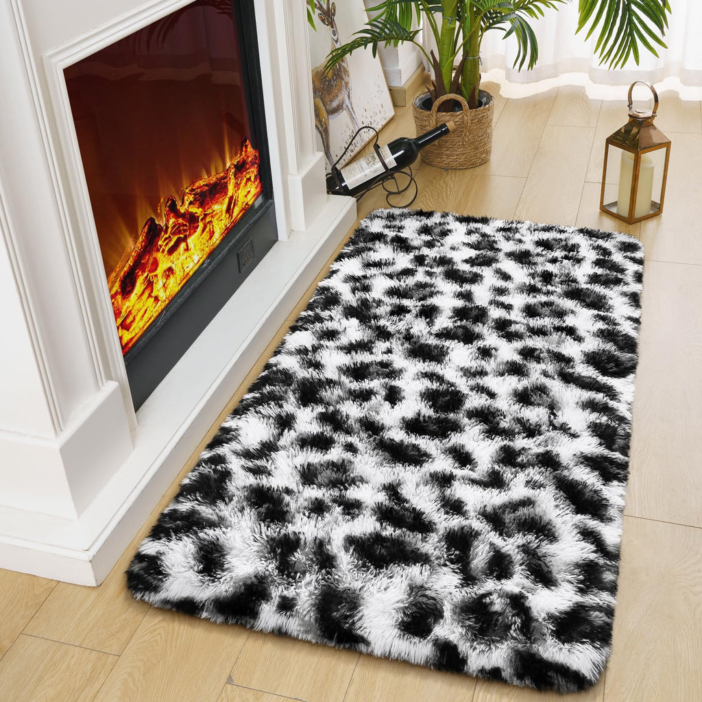 Amearea Leopard Area Rug - White / 2' X 4' (Runner) view 5