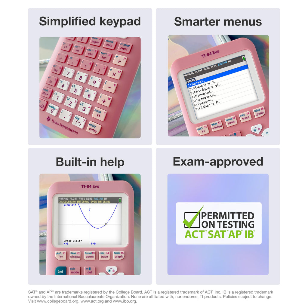TI-84 Evo Graphing Calculator Texas Instruments, – Pink (84EVO/FC/1L1/A3)