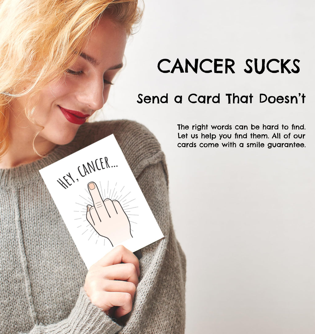 Funny Cancer Card, Hey Cancer Card, Cancer Support Card for Friend, Funny Card for Cancer (additional view 1)
