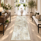 RELEANY Abstract Area Rug - Gray/Neutral Brown / 2' x 8' (Runner) view 8
