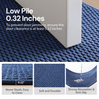 Sunfly Runner Rug with Non Slip Rubber Backing - Navy Blue / 2' x 6' (Rectangular) view 5