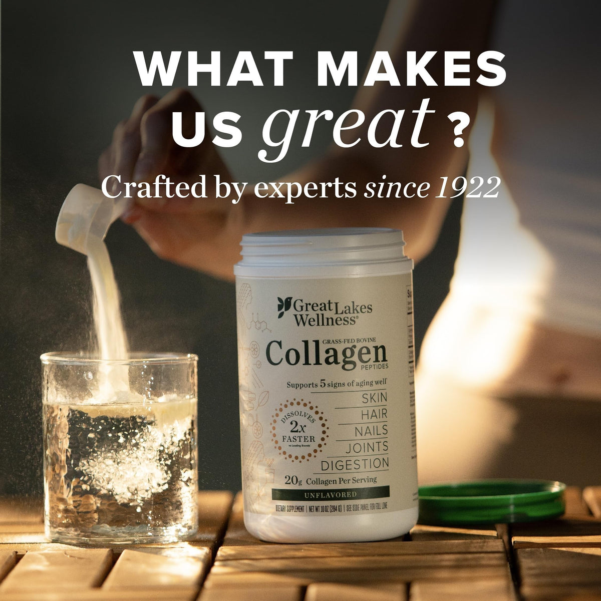 Great Lakes Wellness Collagen Peptides Powder, Unflavored