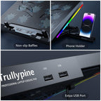 Trullypine Laptop Cooling Pad - 12Fan-LCD view 5